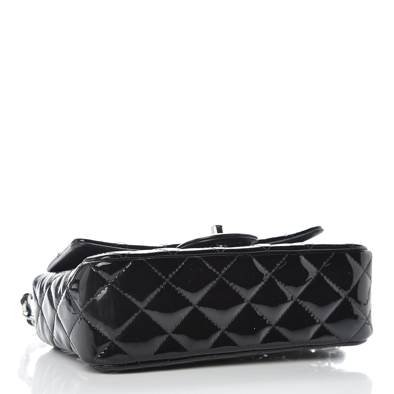 Chanel Patent Calfskin Quilted Mini Rectangular Flap Black 4 of 10