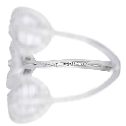 Anita Ko 18K White Gold Diamond Tri-Leaf Ring 49 5 4 of 4