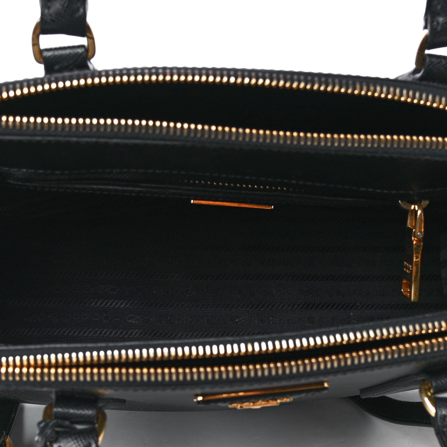 Prada Saffiano Small Galleria Double Zip Tote Black 10 of 17