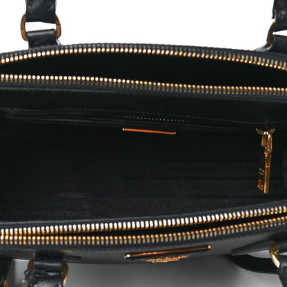 Prada Saffiano Small Galleria Double Zip Tote Black 10 of 17