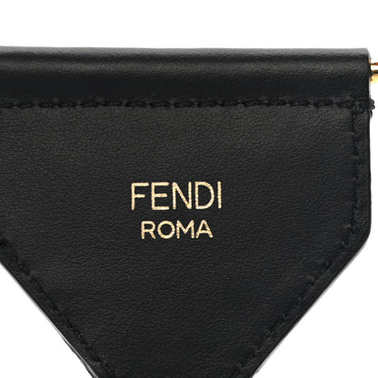 Fendi Cannete Ribbon Poly Vitello Century Logo Adjustable Strap You White Brandy Black 4 of 5