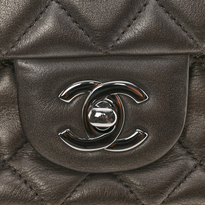 Chanel Metallic Lambskin Quilted Mini Rectangular Flap Ruthenium 11 of 13