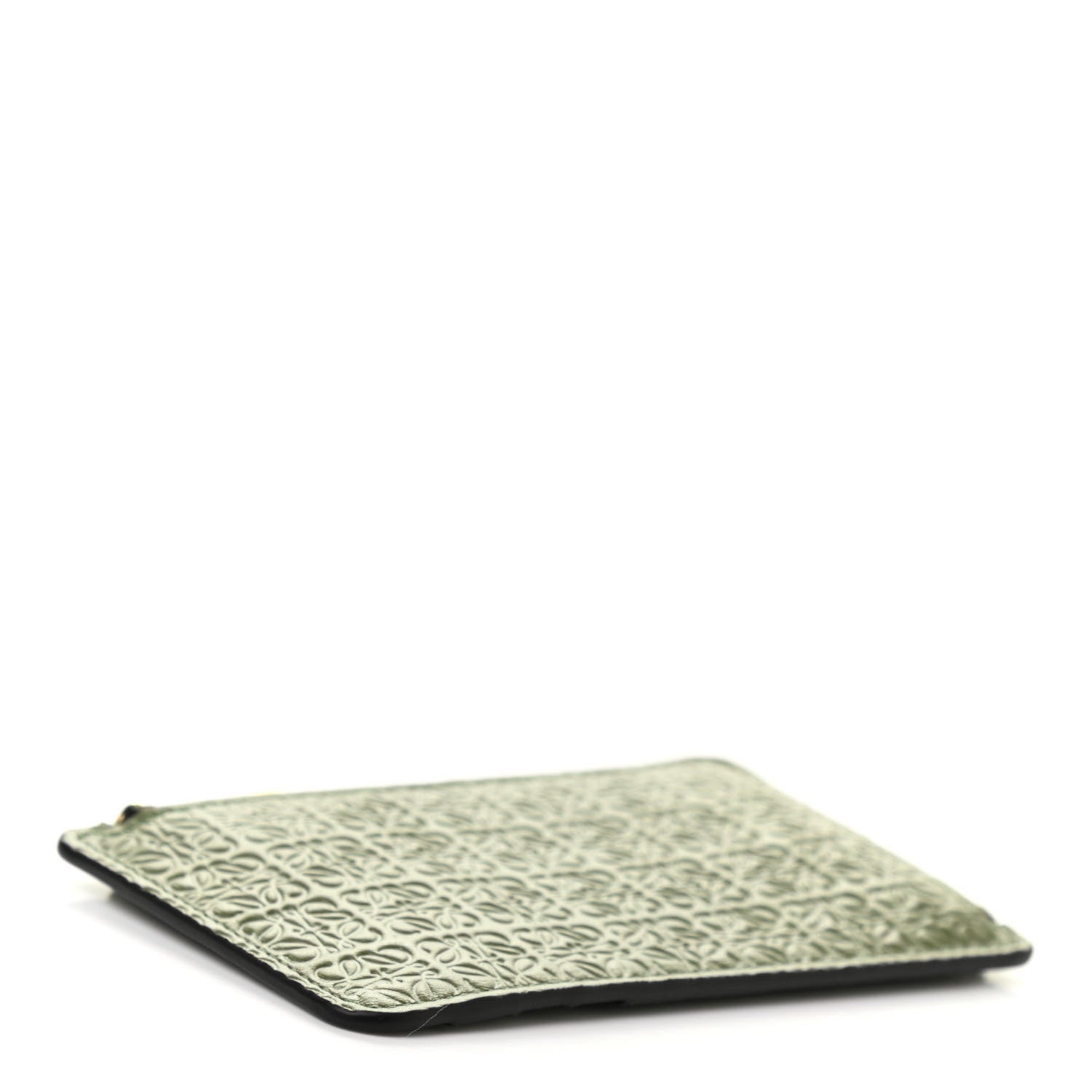 Loewe Calfskin Embossed Repeat Coin Card Holder Avocado Green 4 of 7