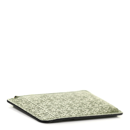 Loewe Calfskin Embossed Repeat Coin Card Holder Avocado Green 4 of 7