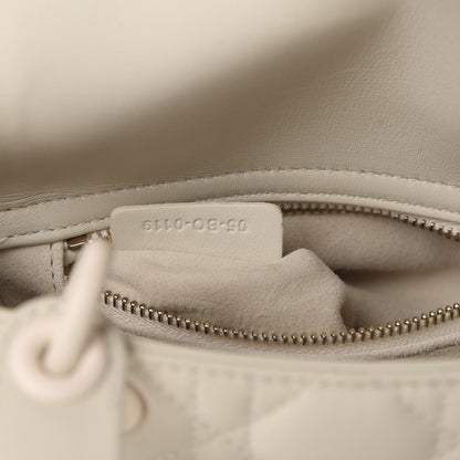 Christian Dior Ultra Matte Calfskin Cannage Mini Lady Dior White 8 of 10