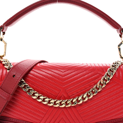 Bulgari Quilted Nappa Smooth Calfskin Serpenti Forever Diamond Blast Shoulder Bag Red 7 of 9