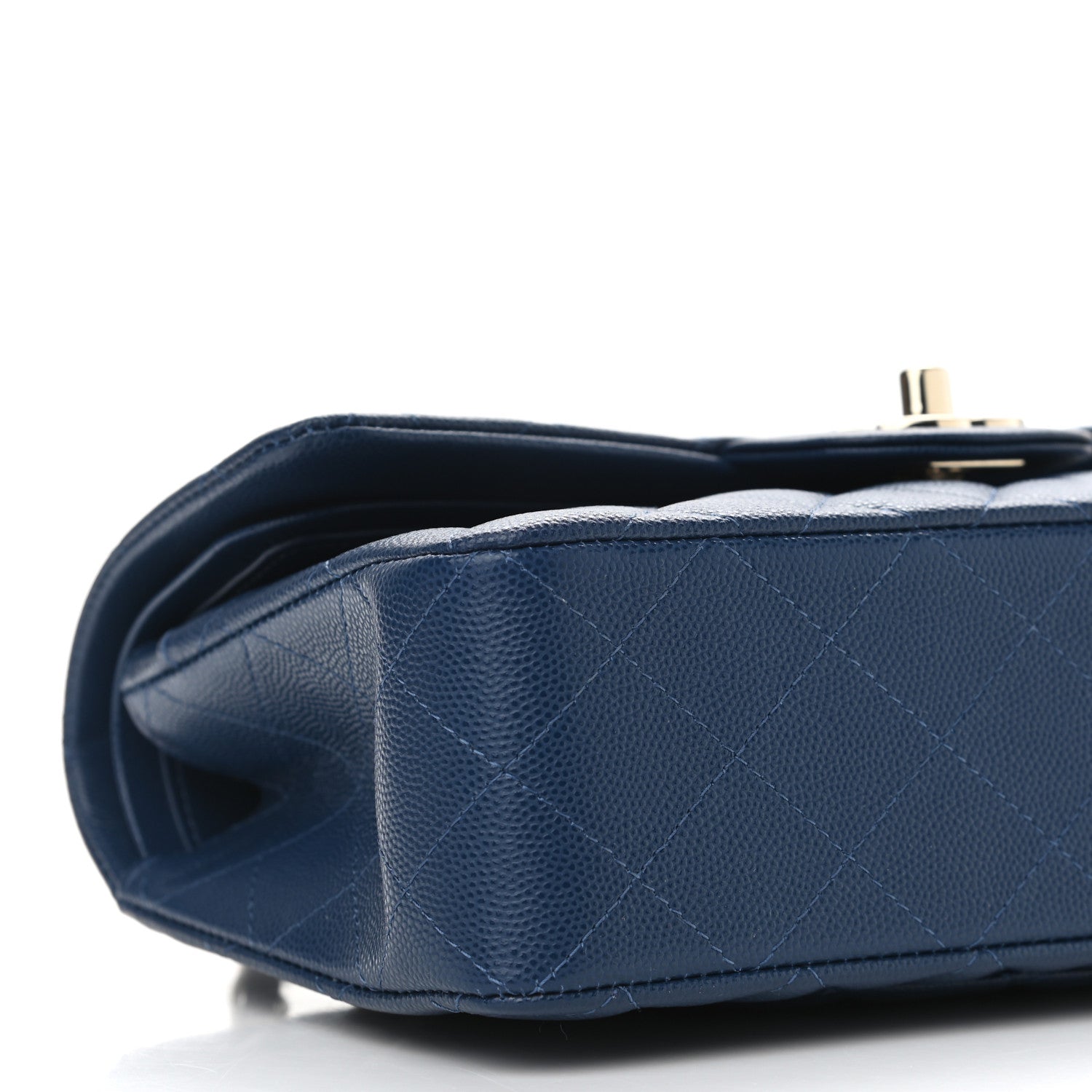 Chanel Caviar Quilted Small Double Flap Dark Blue 9 of 10