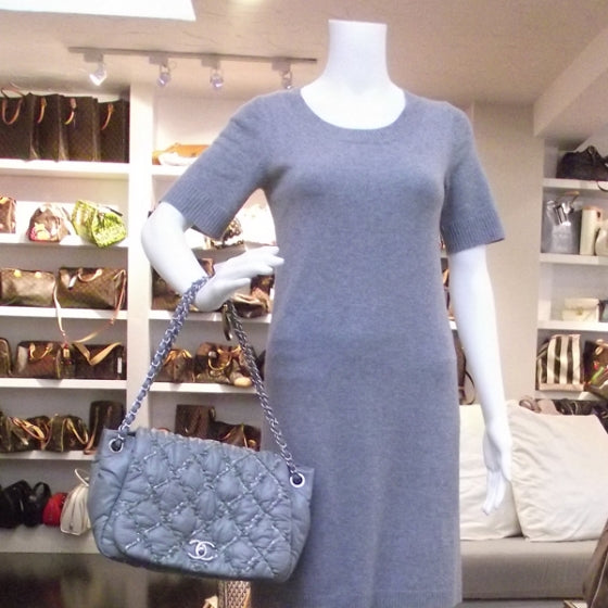 Chanel Nylon Quilted Tweed on Stitch Flap Gray 2 of 11