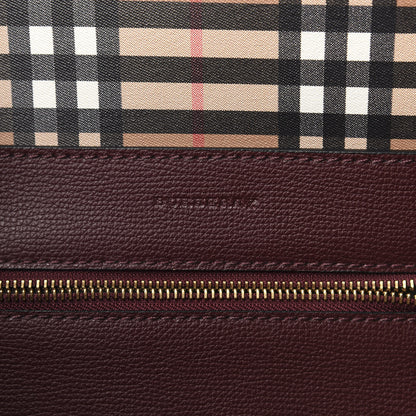 Burberry Calfskin Crest Embossed Large Tote Burgundy 6 of 10