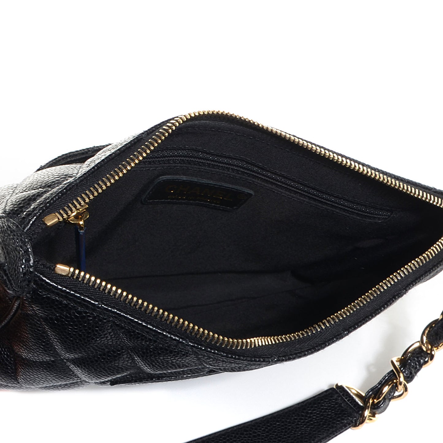 Caviar Quilted Pochette Black