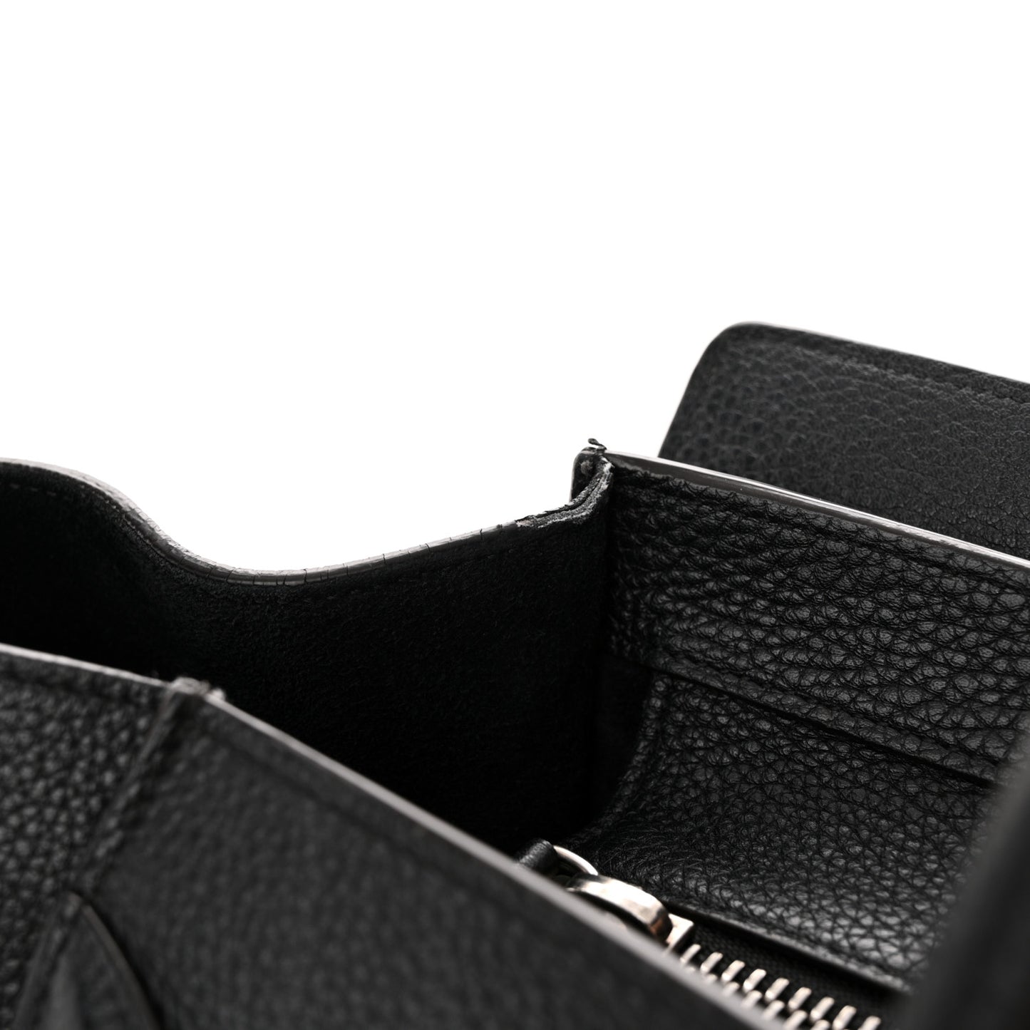 Drummed Calfskin Mini Luggage Black
