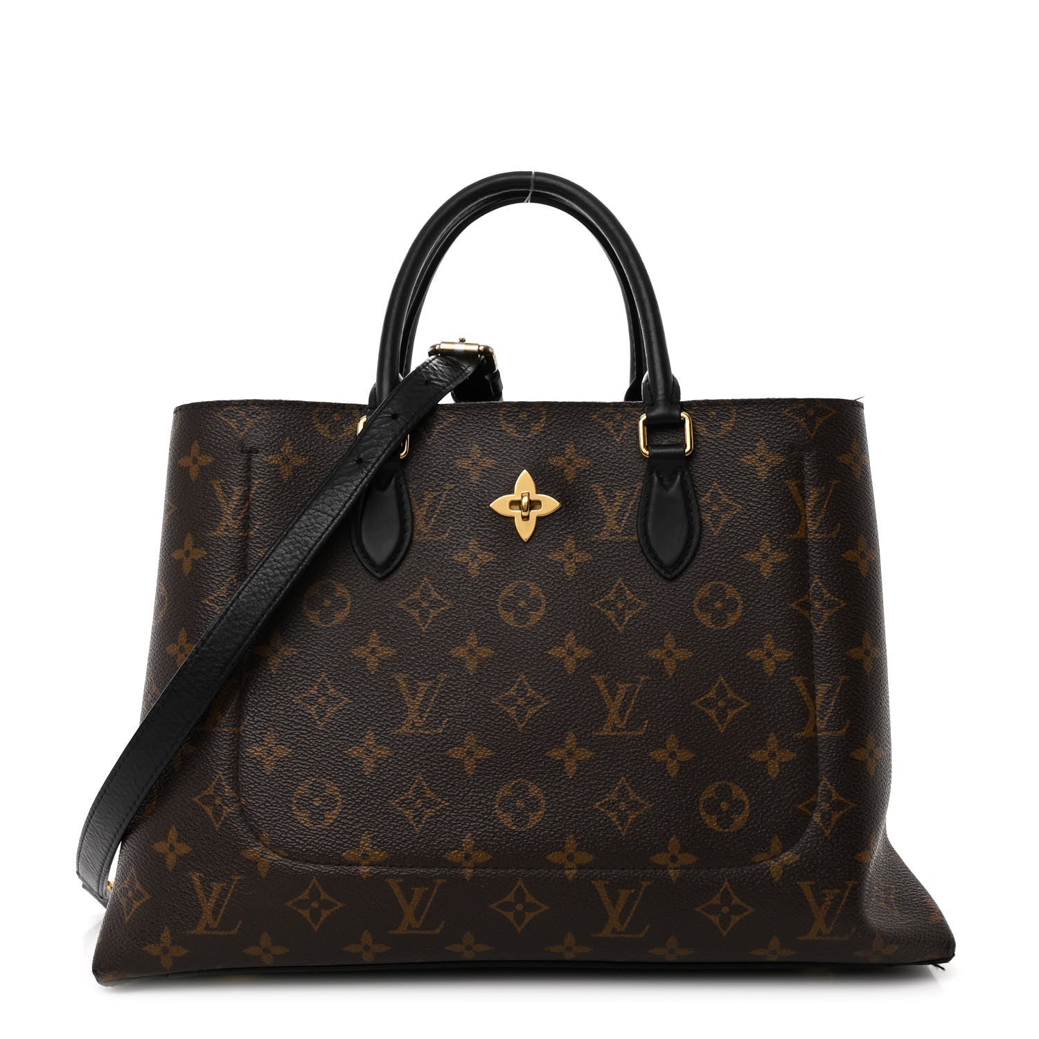 Louis Vuitton Monogram Flower Tote Black 1 of 13