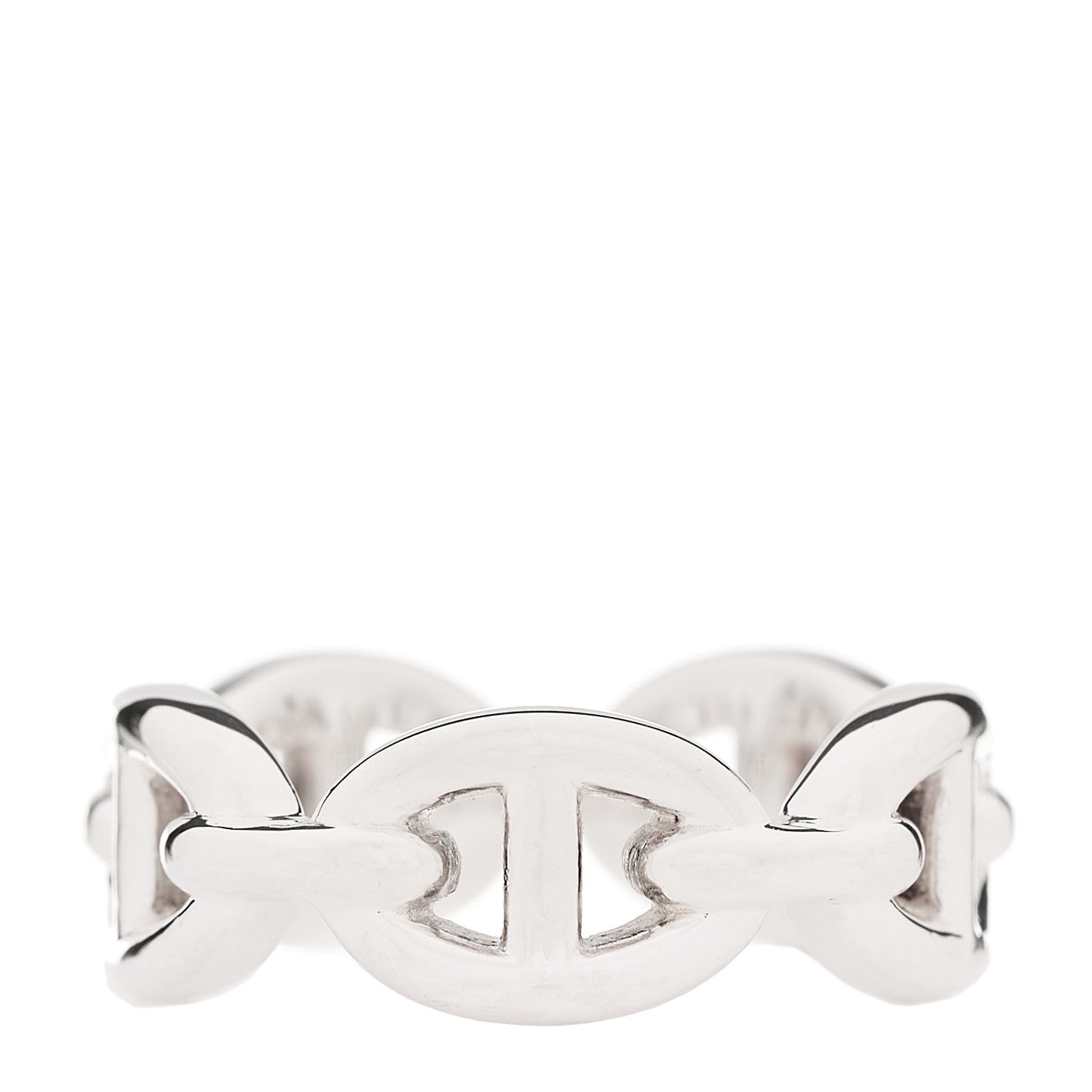 Sterling Silver PM Chaine d'Ancre Enchainee Band Ring 52 6