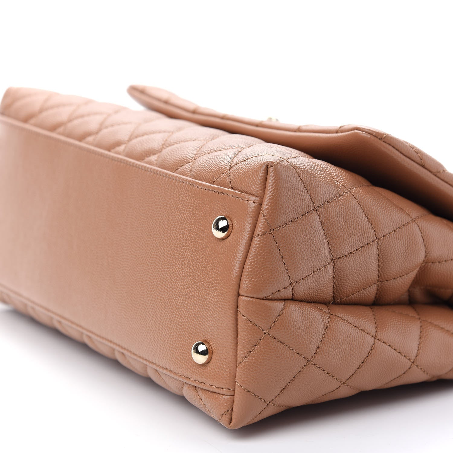 Chanel Caviar Quilted Small Coco Handle Flap Brown 9 of 9