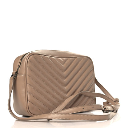 Saint Laurent Calfskin Matelasse Monogram Lou Camera Bag Dark Beige 2 of 10