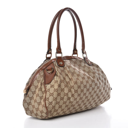 Gucci Monogram Medium Sukey Boston Brown 3 of 9