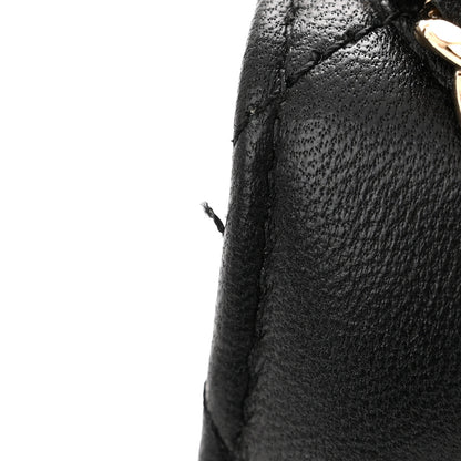 Chanel Lambskin Quilted Top Handle Flap Clutch With Chain Black 12 of 13