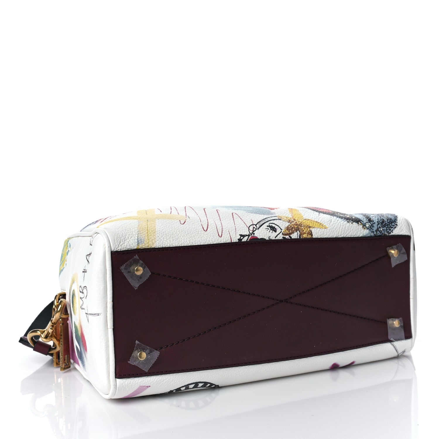 Marc Jacobs Calfskin Graffiti Satchel Bag Off White 4 of 9