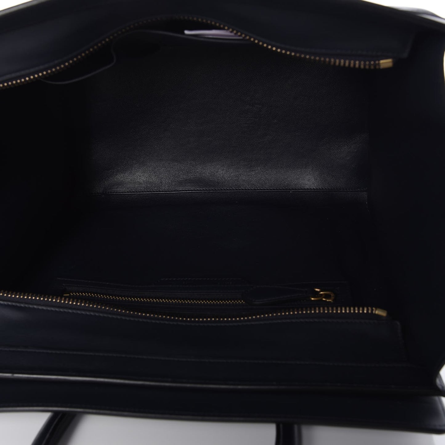 Smooth Calfskin Striped Cotton Canvas Mini Luggage Navy Blue