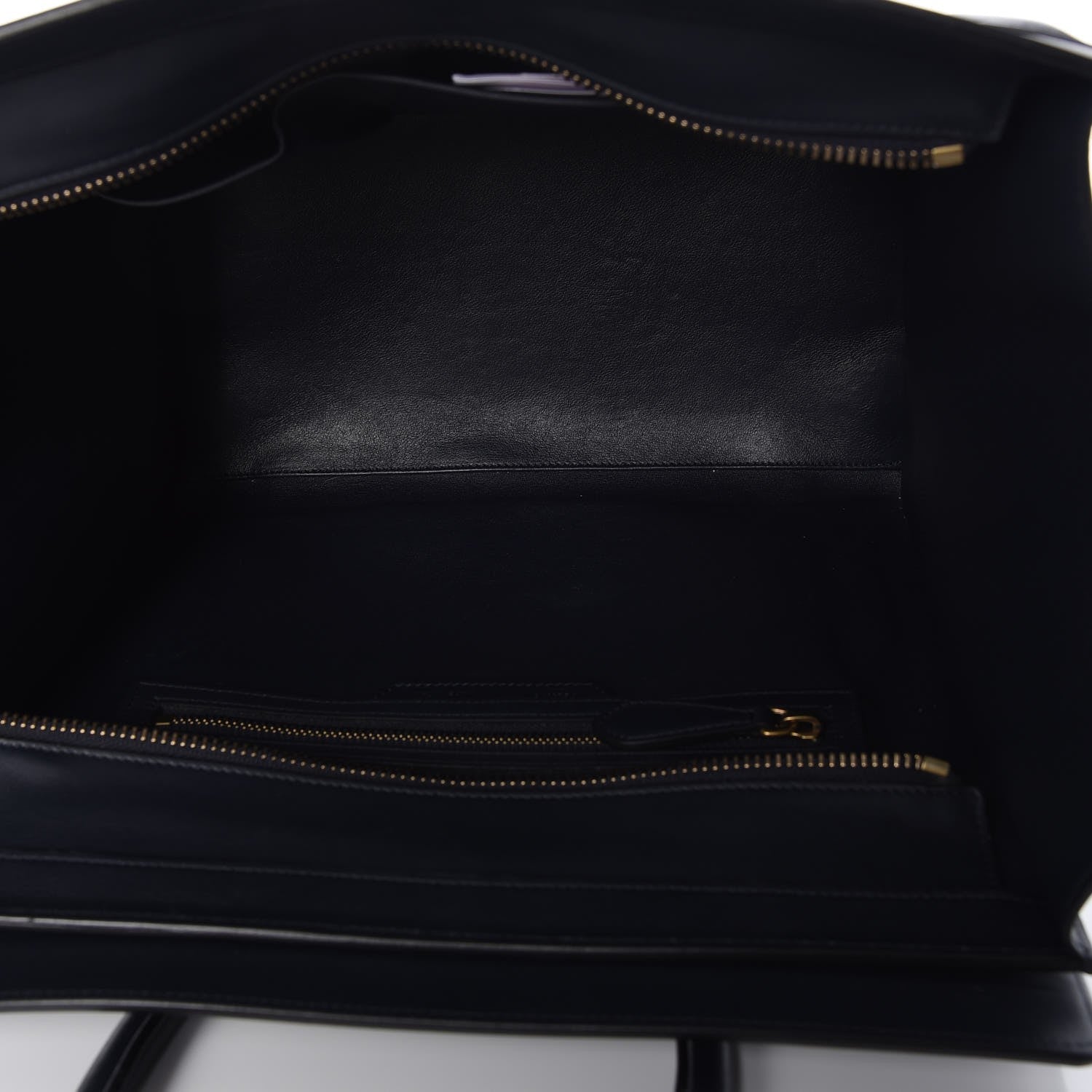 Celine Smooth Calfskin Striped Cotton Canvas Mini Luggage Navy Blue 5 of 7
