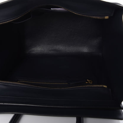 Celine Smooth Calfskin Striped Cotton Canvas Mini Luggage Navy Blue 5 of 7
