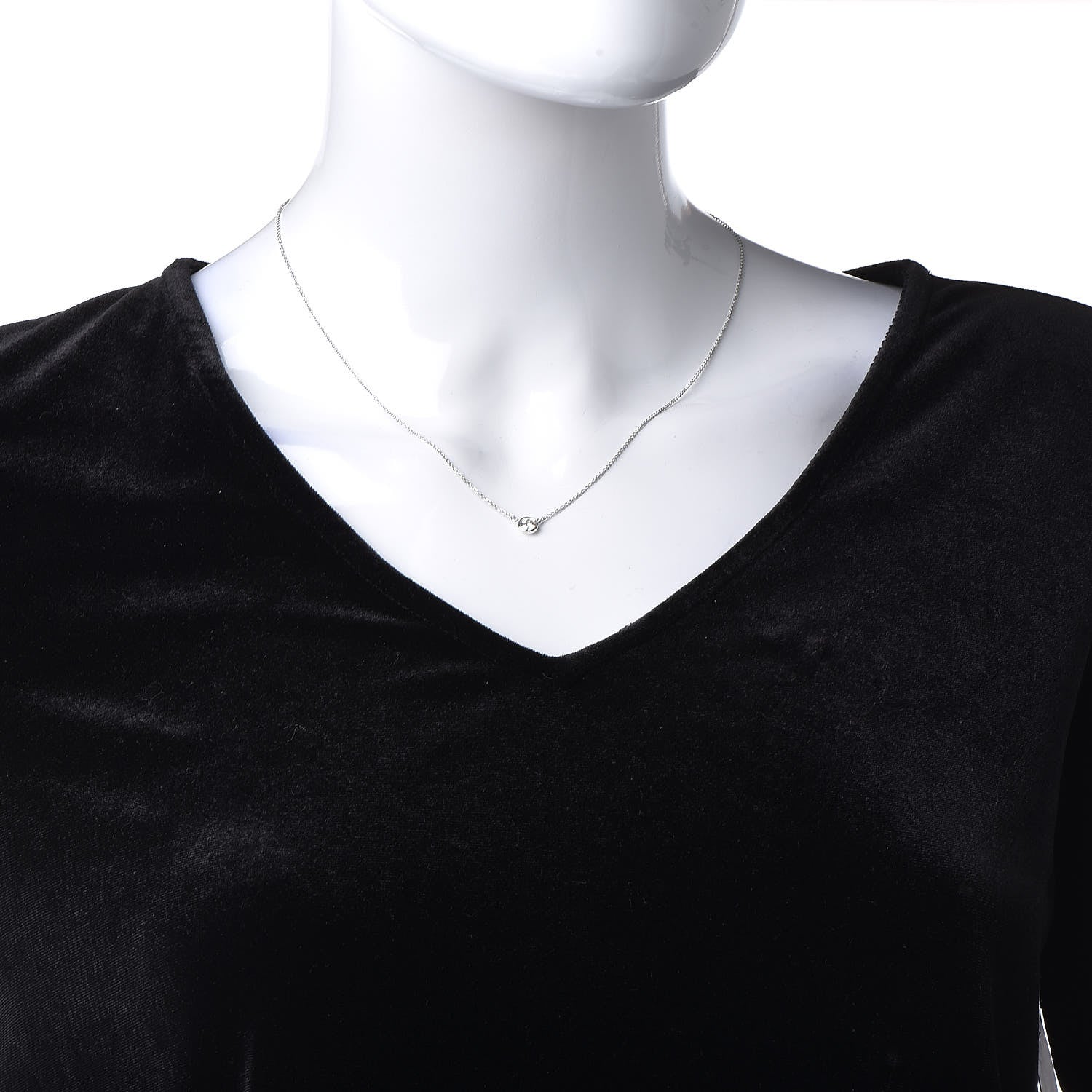 Tiffany Platinum Diamond .30ct Elsa Peretti Diamonds by the Yard Pendant Necklace 2 of 6