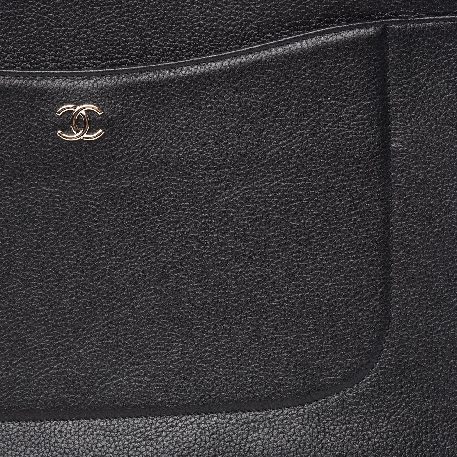 Chanel Grained Calfskin Large Neo Executive Cosmetic Case Black 8 of 10