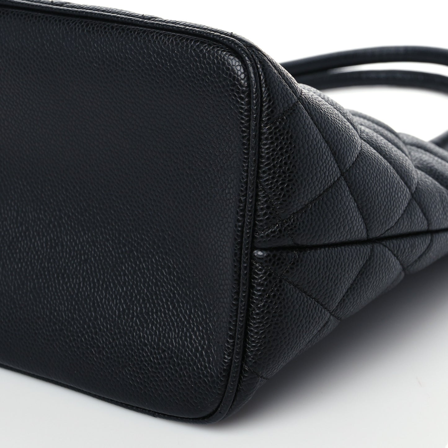 Caviar Quilted Medallion Tote Black