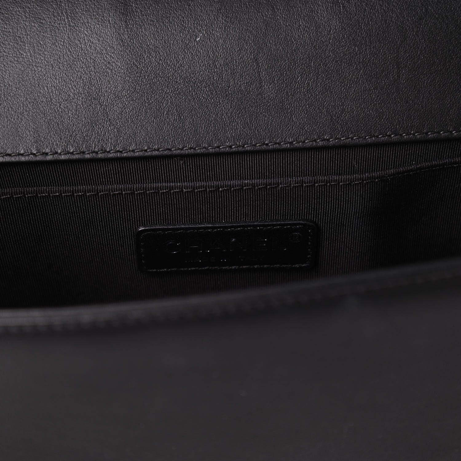Chanel Calfskin Pleated Medium Boy In Rome Flap Black White 8 of 11