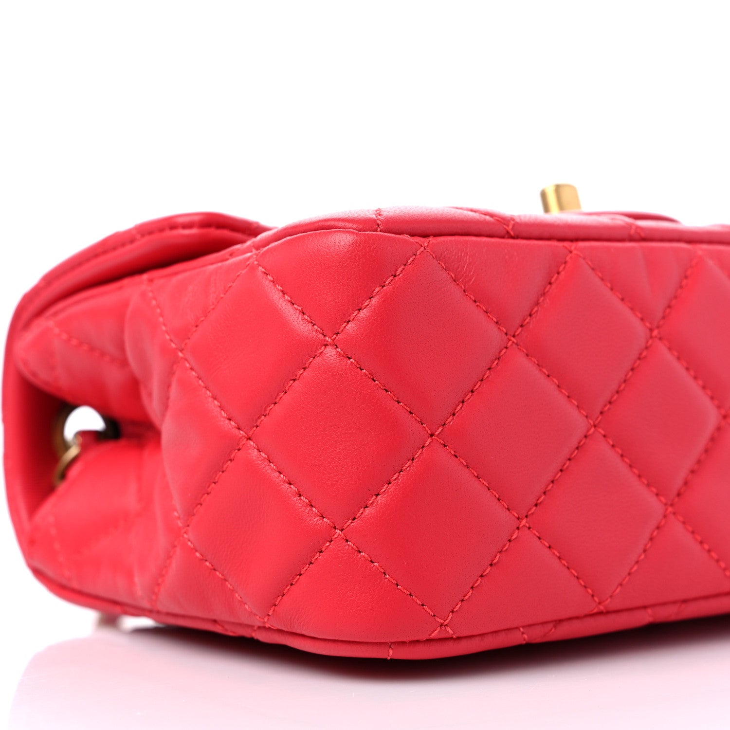 Chanel Lambskin Quilted Mini Pearl Crush Flap Red 8 of 10