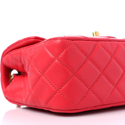 Chanel Lambskin Quilted Mini Pearl Crush Flap Red 8 of 10