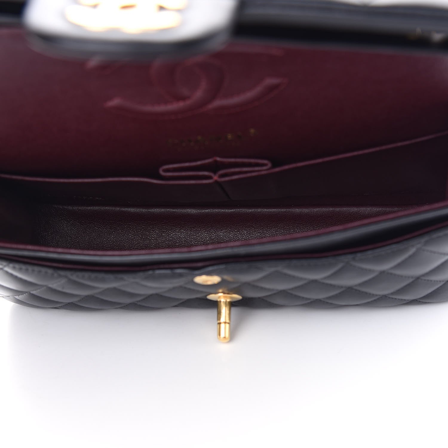 Chanel Lambskin Quilted Medium Double Flap Black 5 of 9