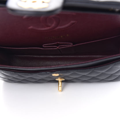 Chanel Lambskin Quilted Medium Double Flap Black 5 of 9