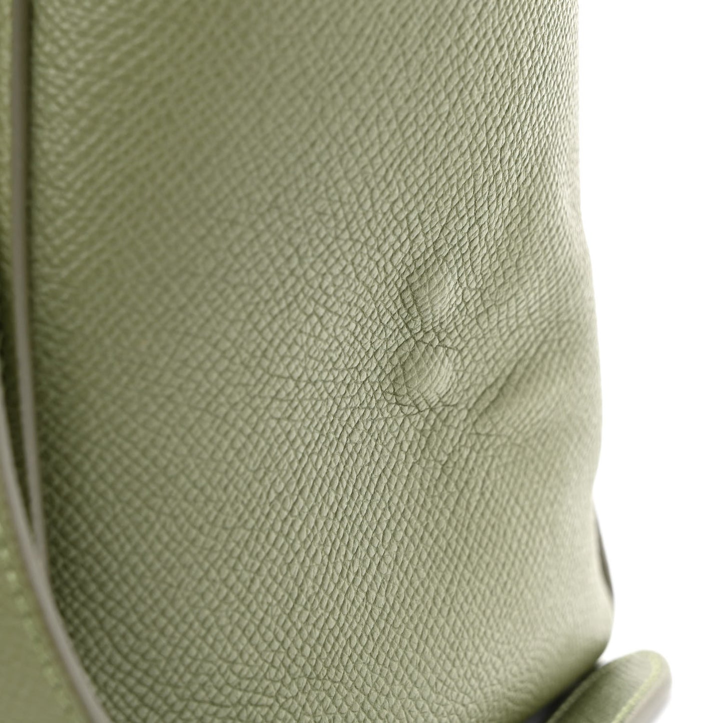 Grained Calfskin Micro Belt Bag Army Green