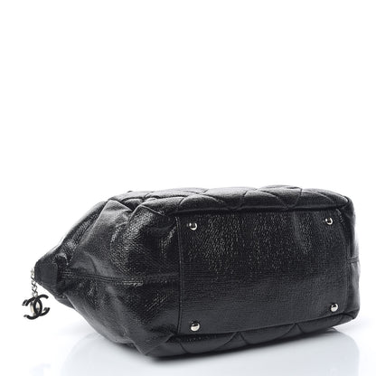 Chanel Coated Canvas Paris Biarritz Satchel Black 4 of 9