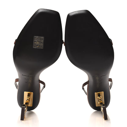 Saint Laurent Calfskin Cassandra 75 Sandals 41.5 Black 5 of 8
