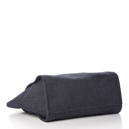 Chanel Denim Large Deauville Tote Dark Blue 4 of 11
