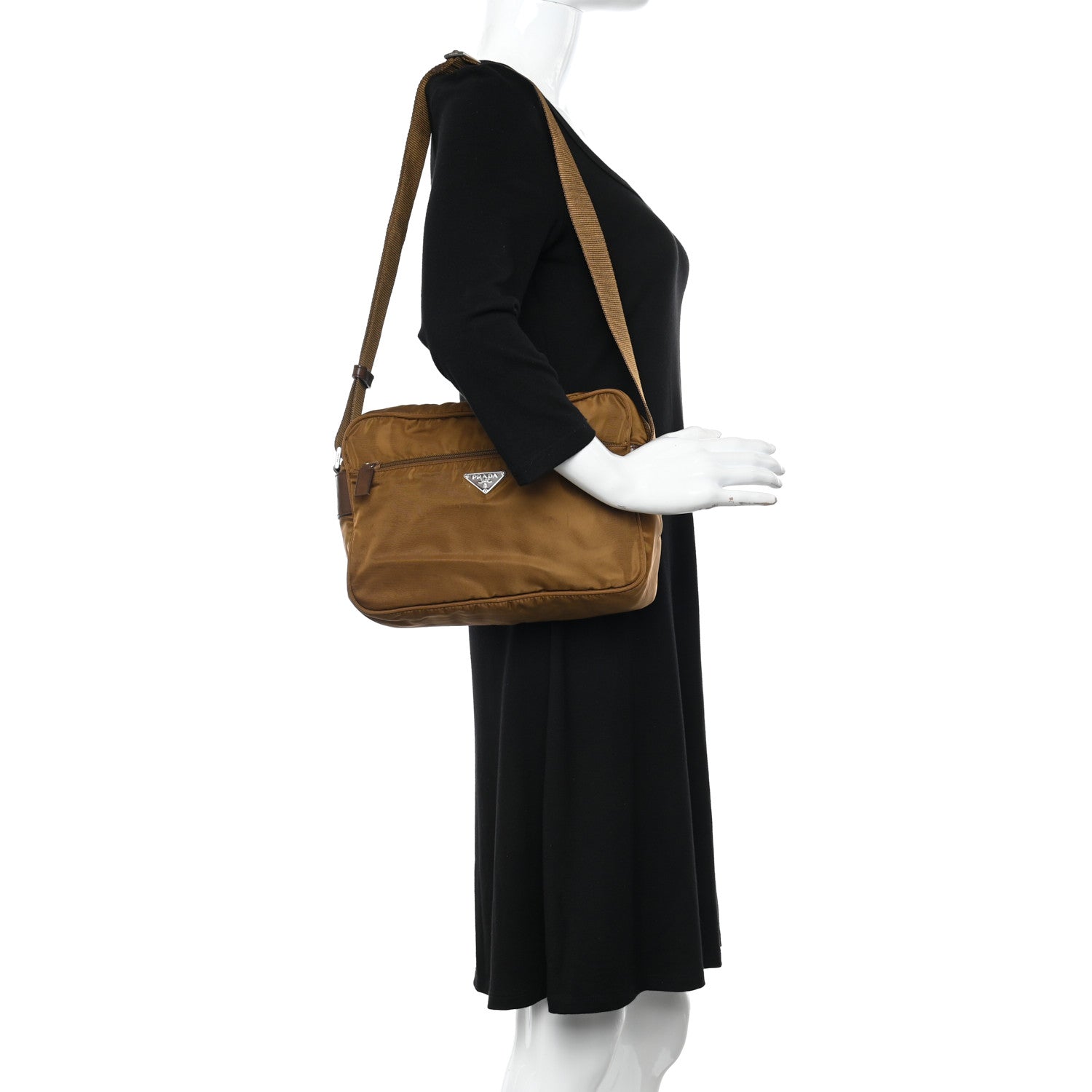 Prada Nylon Vela Sport Messenger Bag Sughero 2 of 16