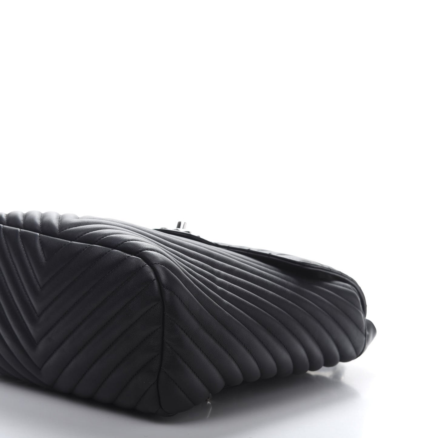 Calfskin Chevron Quilted Large Urban Spirit Backpack Black