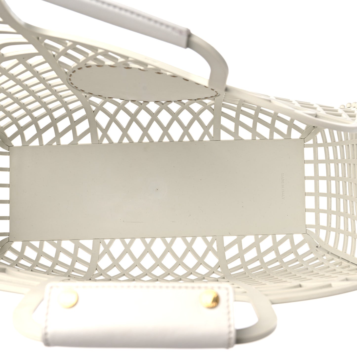 Recycled Plastic Vitello Liberty Matte Medium Fendi Basket White Ice