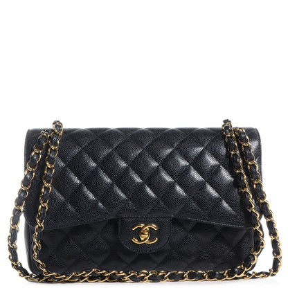 Chanel Caviar Quilted Jumbo Double Flap Black 1 of 8