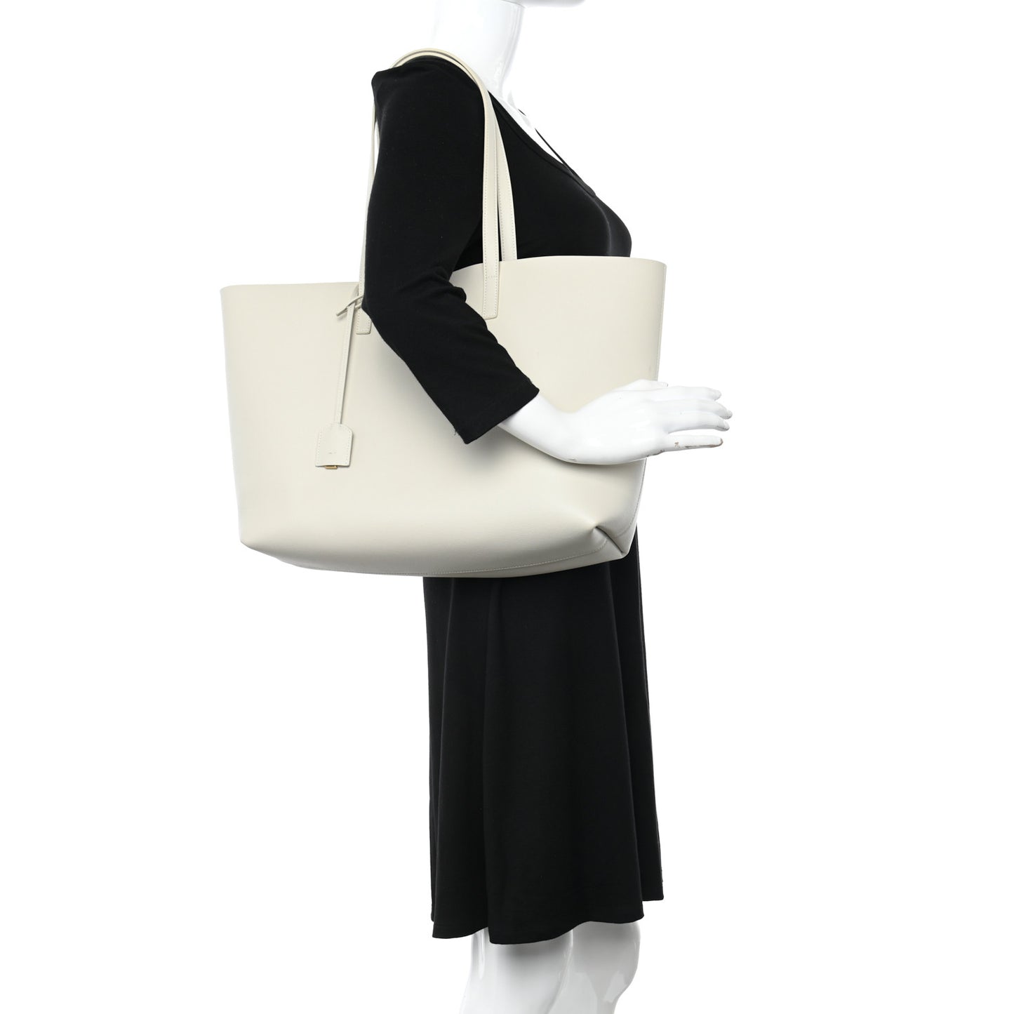 Calfskin Large Shopping Tote Porcellana