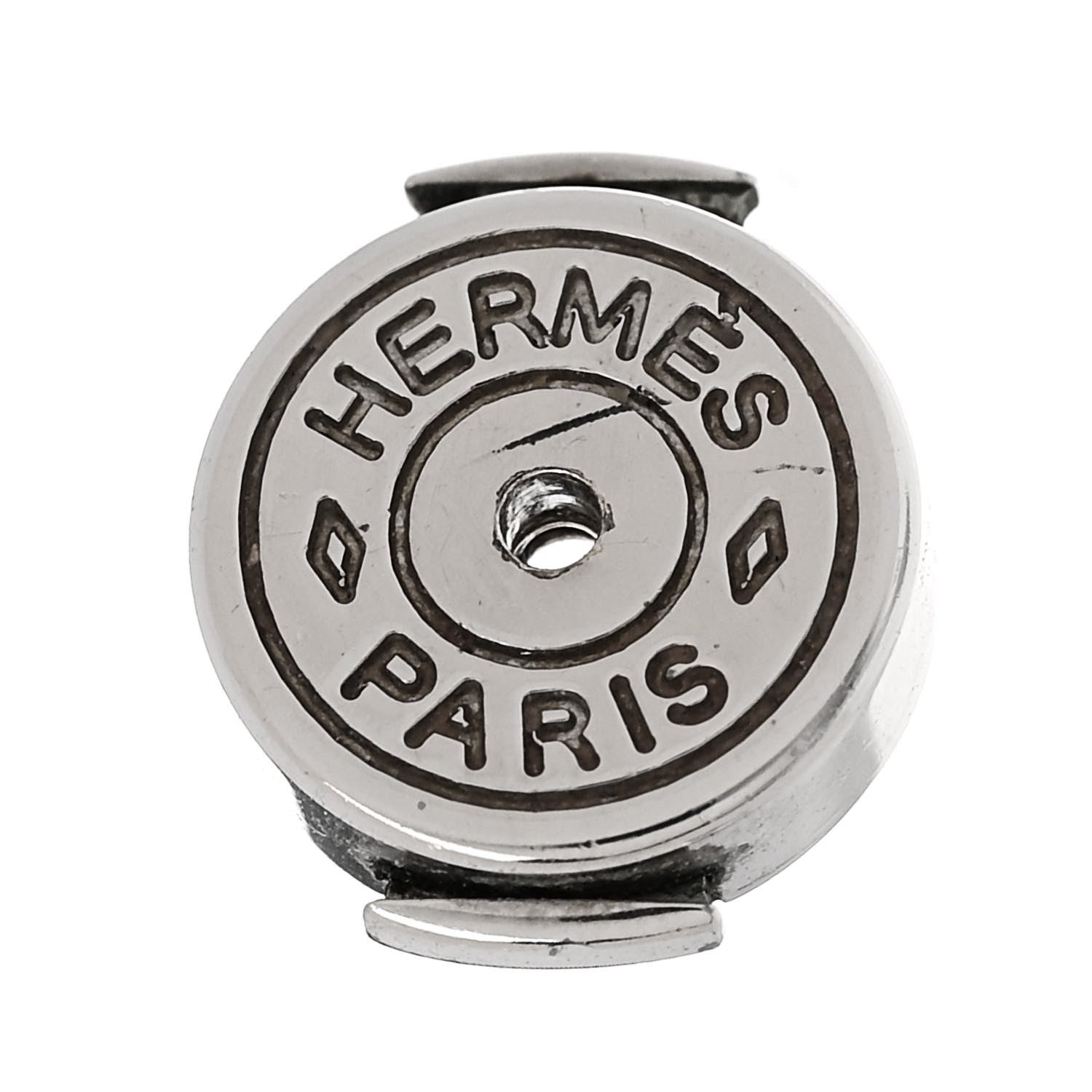 Hermes Palladium Lacquered Cage d'H Earrings Black 4 of 4