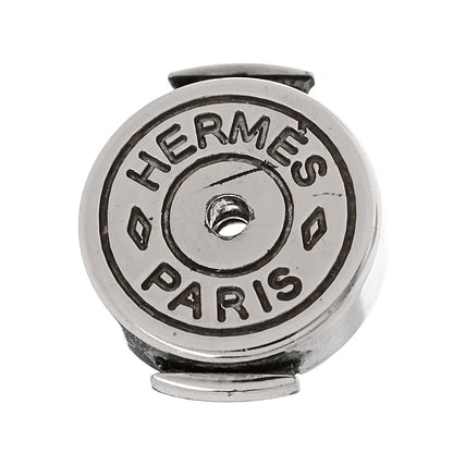 Hermes Palladium Lacquered Cage d'H Earrings Black 4 of 4