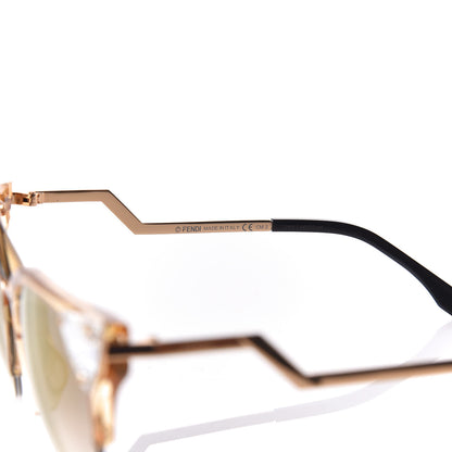 Fendi Metal Iridia Cat Eye Sunglasses FF 0041/S Gold 6 of 7