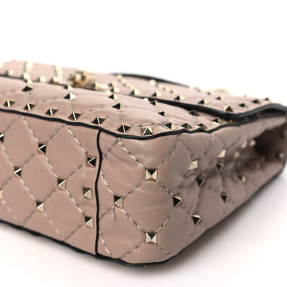 Valentino Garavani Lambskin Medium Rockstud Spike Shoulder Bag Poudre 9 of 9