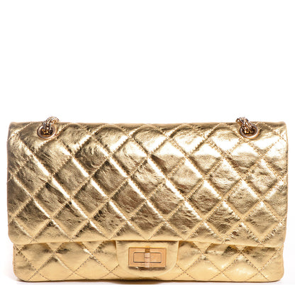Chanel Calfskin 2.55 Reissue 227 Flap Metallic Gold 1 of 9