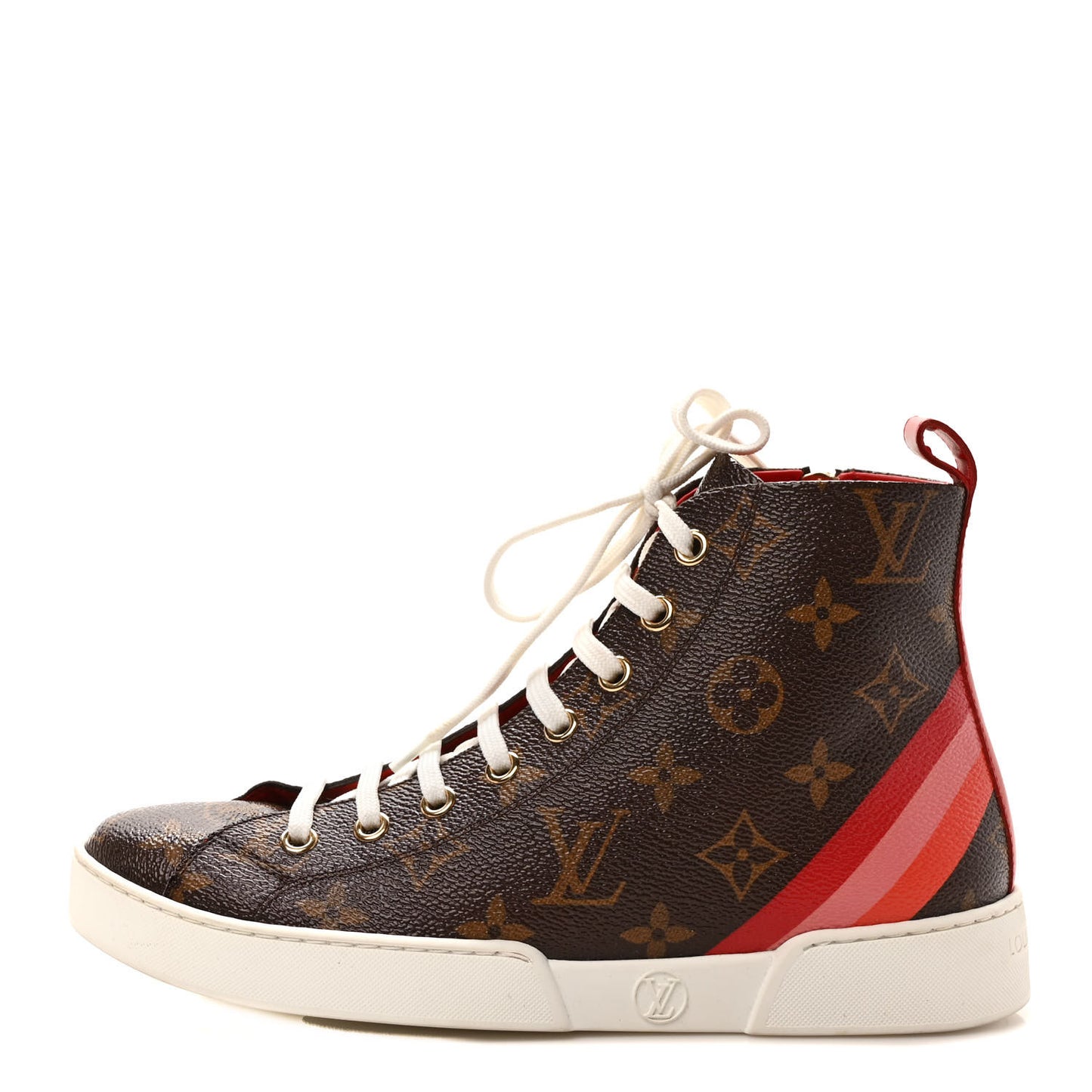 Calfskin Patent Monogram Stellar Sneaker Boots 35 Rouge