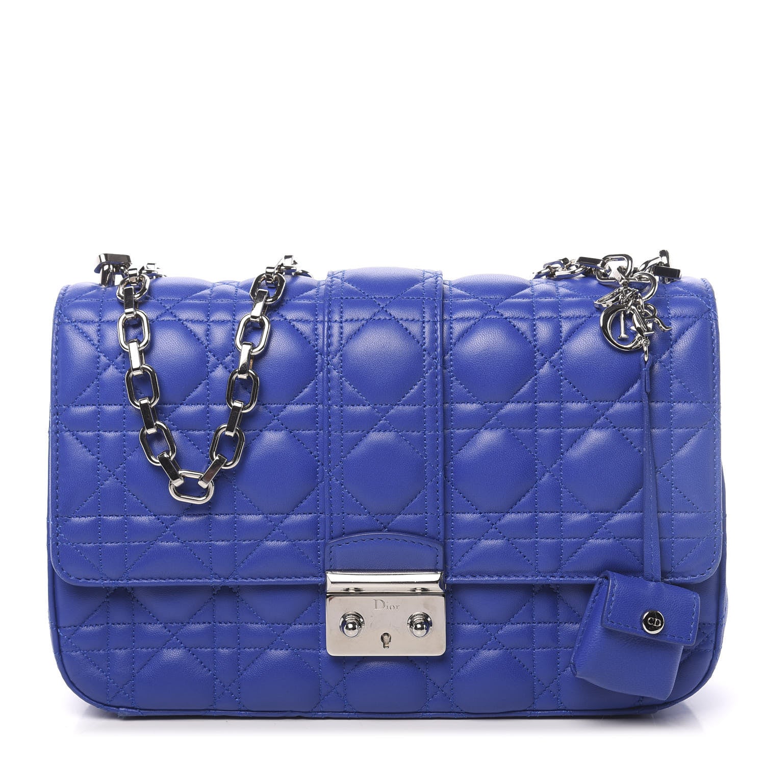 Christian Dior Lambskin Cannage Medium Miss Dior Flap Blue 1 of 13
