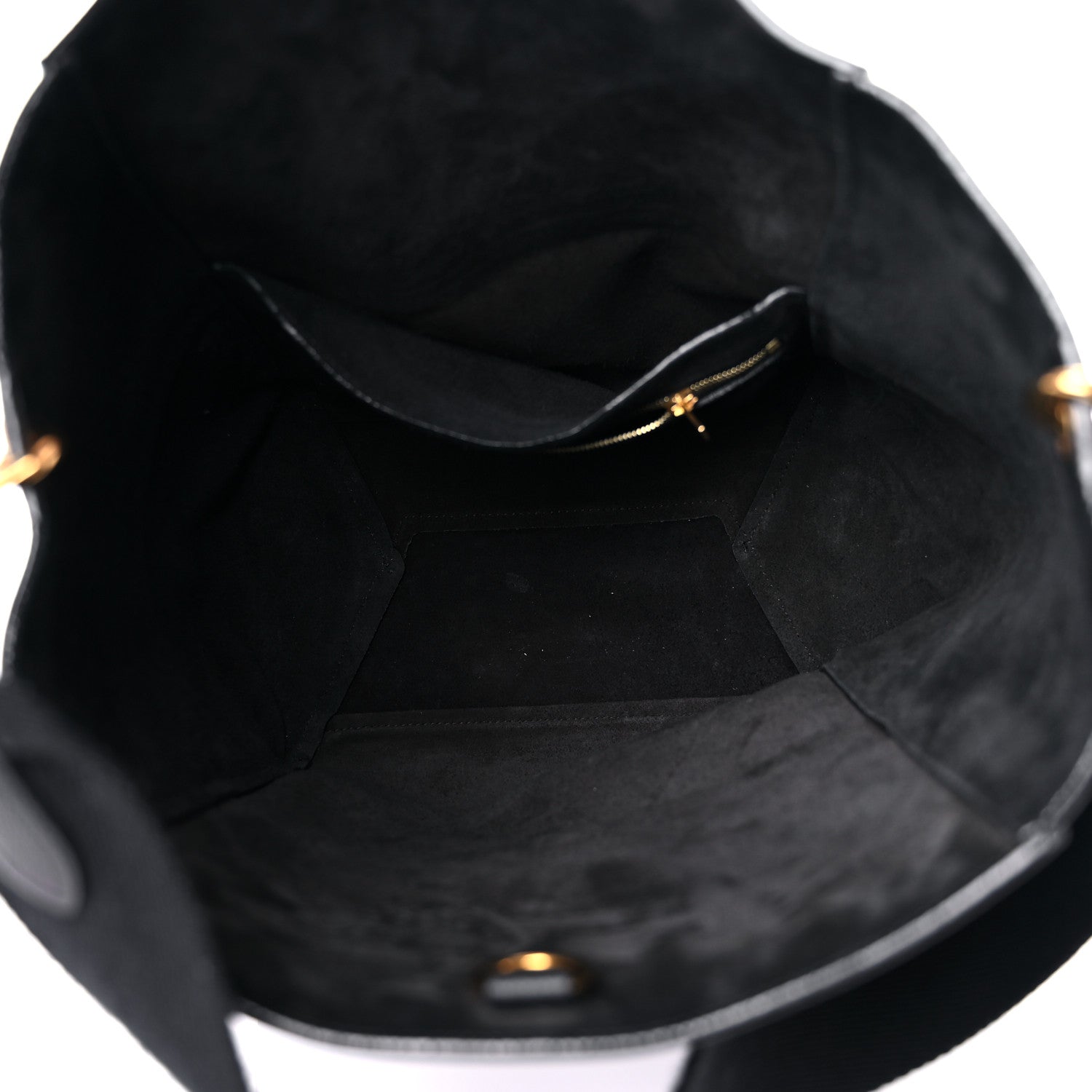 Celine Soft Grained Calfskin Sangle Bucket Bag Black 5 of 15
